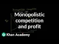 Monopolistic competition and economic profit Microeconomics Khan Academy