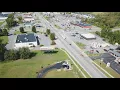 Johnstown NY Rt 30A facing North-Aerial view with drone