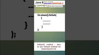 ForEach method in java 8 foreach method in java stream