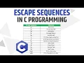 Escape Sequences in C Programming with Example Escape Sequences Tutorial
