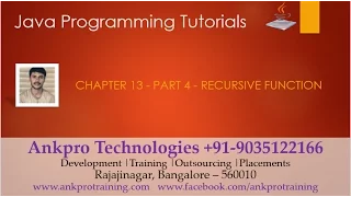 Java for beginners - Chapter 13 Recursive function