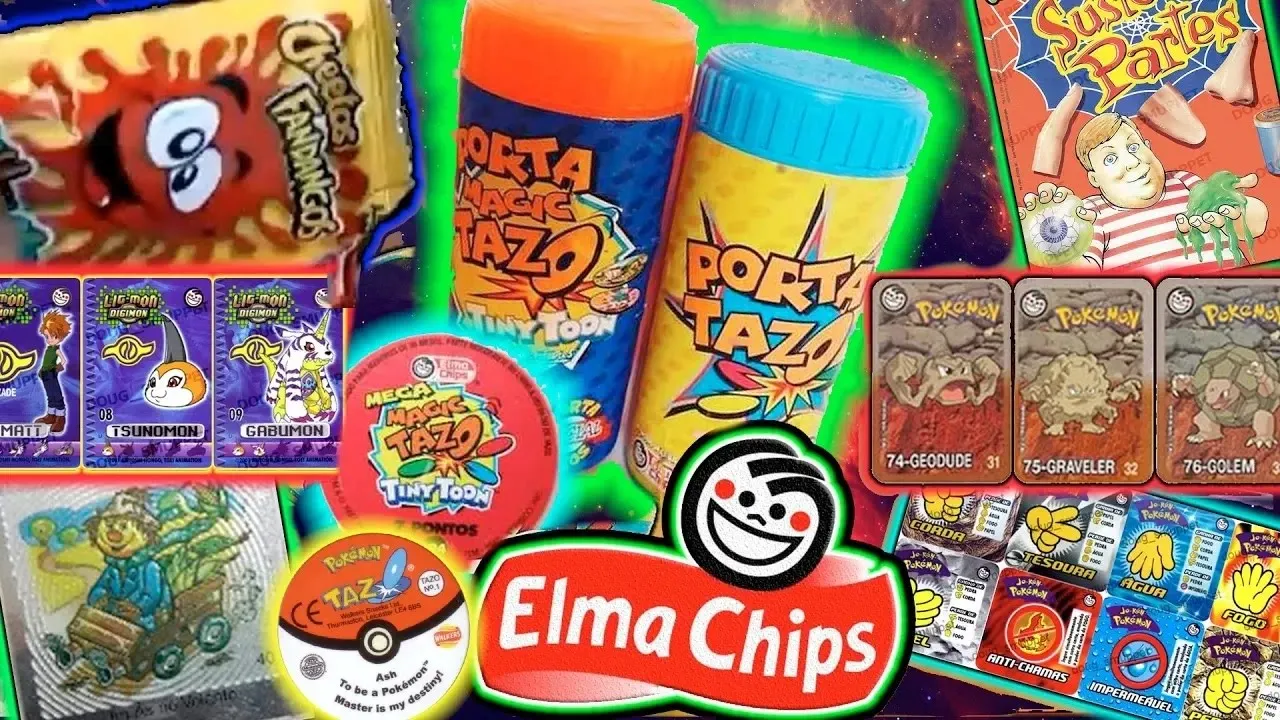TAZOS !BRINDES E PROMOÇOES ELMA CHIPS ! nostalgia