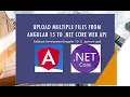 How to upload multiples files to NET Core WEB API coming from Angular 15 SPA client Dev