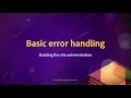 12 Building the site administration 07 Basic error handling