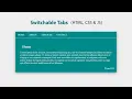 How To Create Tabs Using HTML CSS JavaScript Switchable Tabs
