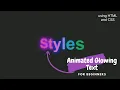 How to make CSS Animated Glowing Text Effect in 4 mins using HTML CSS Text Animation CSS