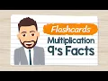 Multiplication Flashcards 9 s Facts Elementary Math with Mr J