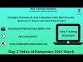 Selenium Java Automation Day 2 On 12th November 2024 Contact us on 91-9133190573 to Enroll