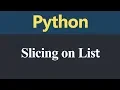 Slicing on List in Python Hindi