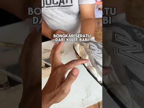 Bongkar sepatu kulit babi ‼️