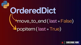 OrderedDict in Python Collection Module Python Dictionary