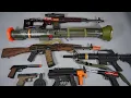 Lagu AK47 and AT4 Rocket Launcher Airsoft ToyGun Nerf Gun SVD MP5 M4 Glock- Realistic Toy Guns Collection