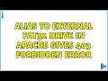 Alias to external FAT32 drive in Apache gives 403 forbidden error 2 Solutions