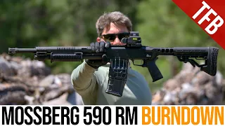 Mossberg 590RM Review Thunder Ranch Burn Down Test