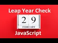 Leap Year program in javascript Javascript Program to check year is leap or not JS programs