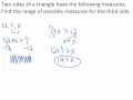 Find Possible Third Length of a Side of a Triangle