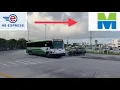 Riding Miami-Dade Transit Metrobus Route 95 Express Bus to Santa Clara Front Window View