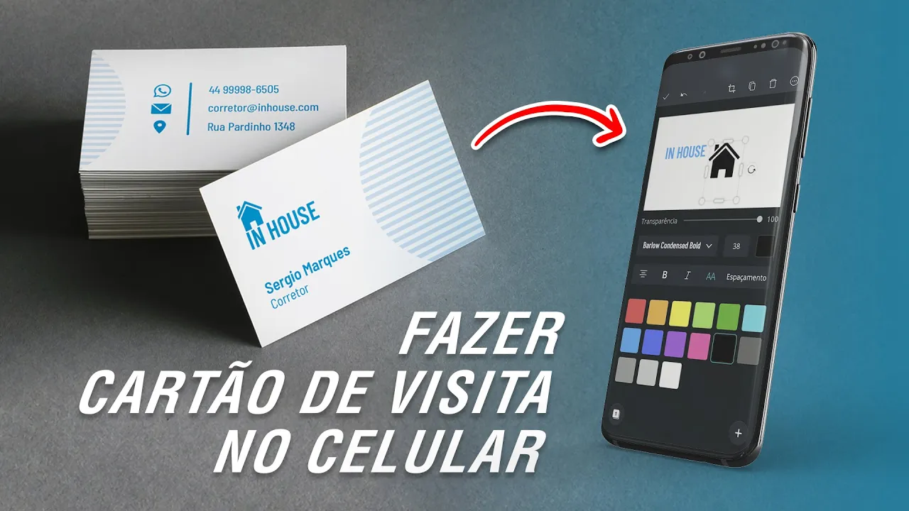 COMO FAZER CARTÃO DE VISITA COM CELULAR ? Do inicio ao fim! GANHE DINHEIRO FAZENDO ISSO.