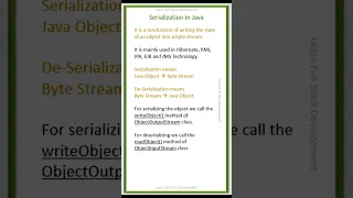 Serialization in Java