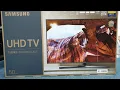 Samsung 2019 RU7400 Unboxing Setup with Retail DEMO 50 Series 7 4K