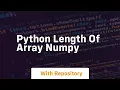 python length of array numpy