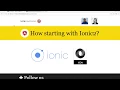 How starting with Ionic2