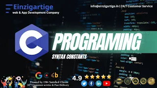 C Programming for Beginners - Part 4 Constants Syntax and Definitions Explained