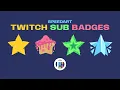 Twitch Sub Badges Speedart - Inkscape Vector Gaming Designs