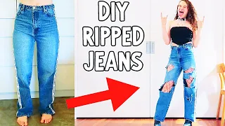 SABRE'S DIY RIPPED JEANS GLOW UP (better than regular NN Fashion ?)