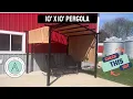Adjustable 10 x 10 Pergola Great for Shade All Through the Day