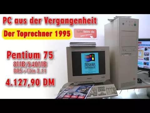 Download MP3 PC aus der Vergangenheit - Toprechner 1995 Originalzustand - Pentium 75 DOS + Windows 3.11 - [4K]