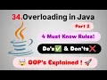 Object Oriented Programming OOPs in Java Part 8 Java Overloading Rules Explained Fight4Tech