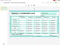 Tutorial for Completing Weekly Learning Log on an IPAD