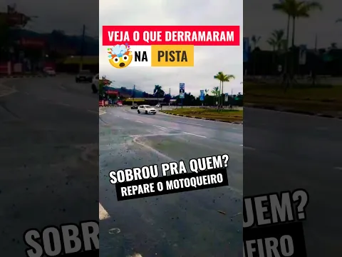 Rodovia com óleo parecia pista de boliche 🤯 #viral #foryou #fyp