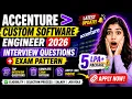 Accenture Custom Software Engineer Interview Questions Exam Pattern 5 LPA Package Apply Link 2026