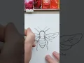 Come And Paint A Line And Watercolour Bumble Bee With Me