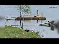 Severe weather causes docks of residents living on waterfronts to be submerged and damaged