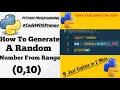 How to generate a random number in python by range