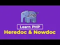 PHP Heredoc Nowdoc Learn PHP Bangla Tutorial