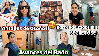 Me Toco Borrar Todos mis SECRETOS😵‍💫🖥️ Llegaron Los Antojitos de OTOñO🍁 Le urge terminar el Baño😶‍🌫️