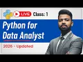 LIVE Class 1 Python for Beginners Python Tutorial Hindi Variables Data Types Join Now
