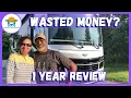 One year review of our RV 2021 Fleetwood Bounder 35K likes and dislikes