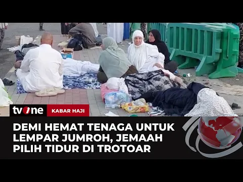 Sebagian Jemaah Haji Memilih Tidur di Trotoar Saat Ritual Lontar Jumrah