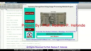 Currency Recognition Using Image Processing Currency Recognition Using Matlab Project Code