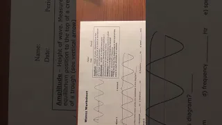 Waves worksheet