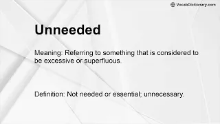 Unneeded Meaning