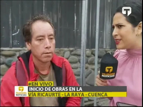 Inicio de obras en la vía Ricaurte - La Raya - Cuenca