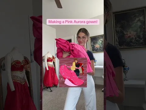 Sewing Aurora’s pink dress! Pt. 1 #aurora #sleepingbeauty #disneyprincess