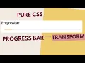 Simple Progress bar using HTML CSS Tutorial