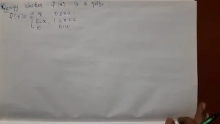 Verifying whether a given function is a probability density function